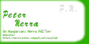 peter merra business card